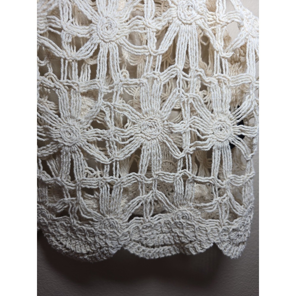 Altar'd State Open Crochet Top  Juniors XS  Bohemian Beach Cover Up Cottegecore - Picture 4 of 7